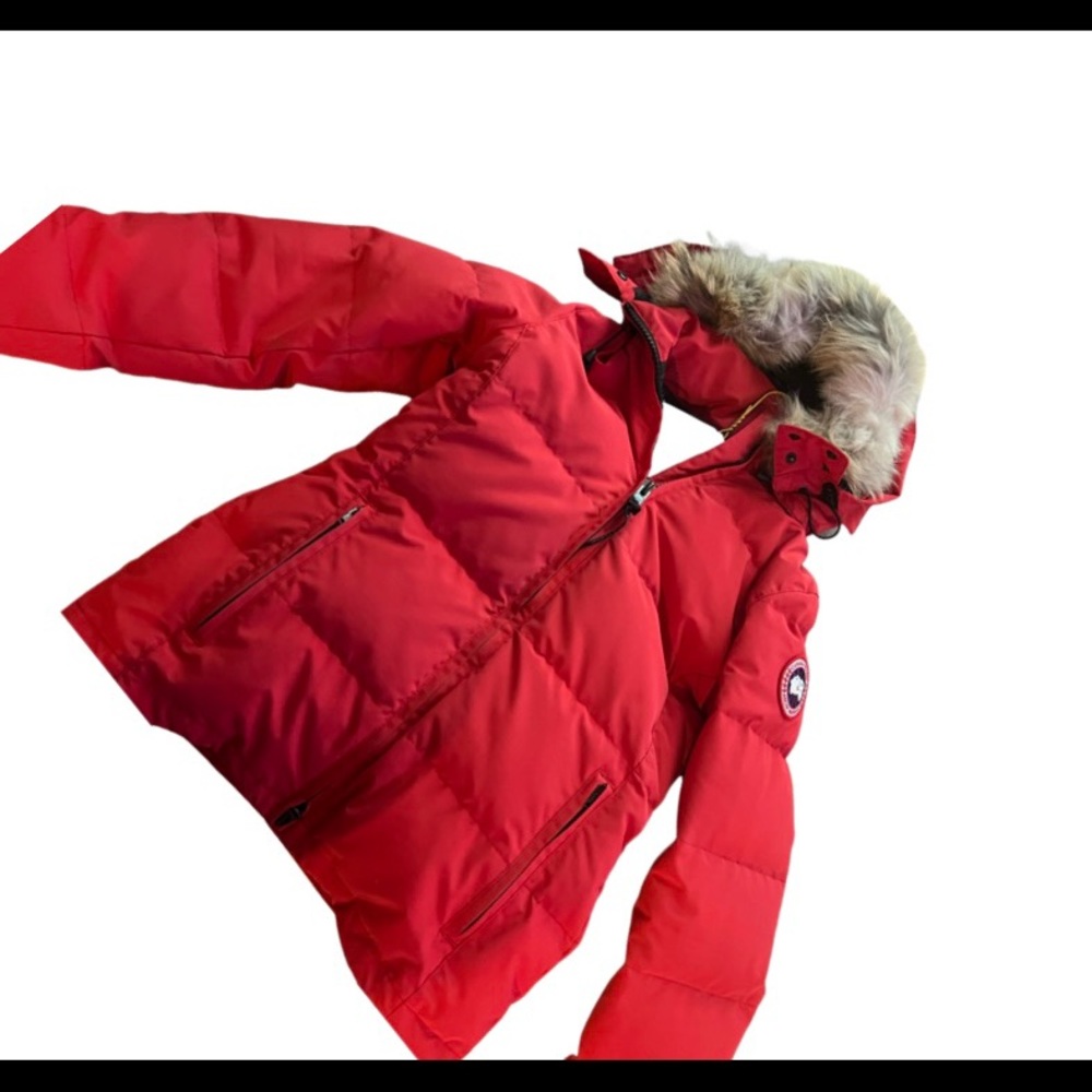 Chelsea Fur-Hood Parka Coat size Medium 
Originally $1,350